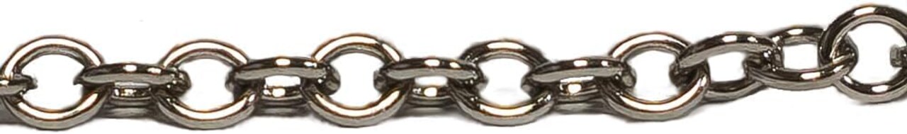 Cable Chain Silver Toned Stainless Steel 2.78Wx3.32Lmm 10'Hank